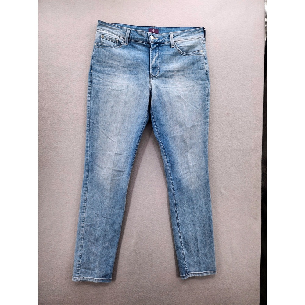 NYDJ Legging Ankle Jeans SZ 14 Light Wash Slimming Lift Tuck Skinny Denim Pants